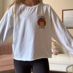 Brandy Melville White St. Croix Long Sleeve